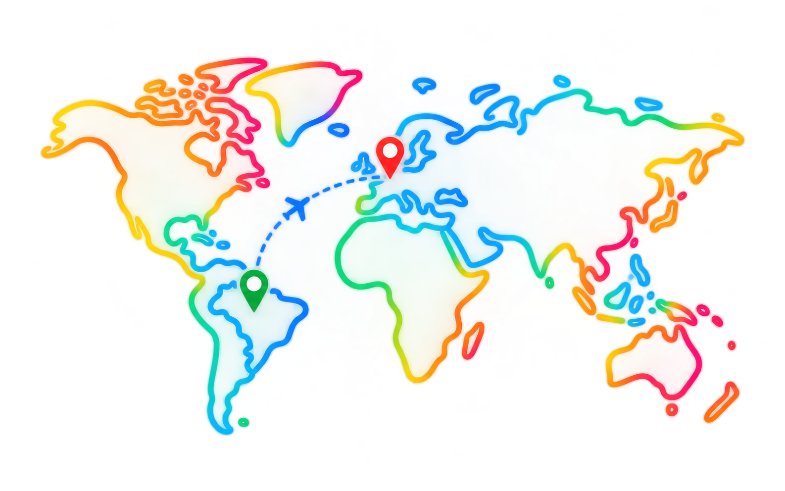 Mapa Múndi e Conexões Globais